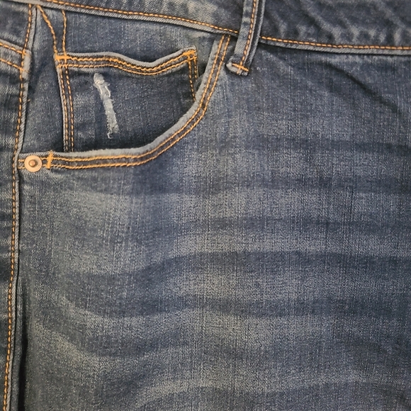 Knox Rose Plus Size High RiseDistressed Bootcut Jeans Dark Wash 18W - NWT - Picture 6 of 10